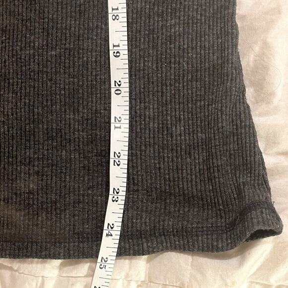 *Like New* Soft Gray Ribbed Tank Top with Wooden Buttons - Picture 6 of 7